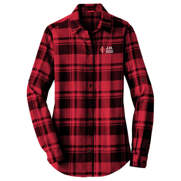 Women's Plaid Flannel Tunic Thumbnail